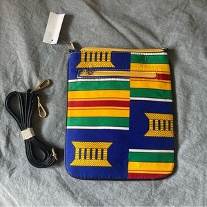 Bright Kente cloth purse